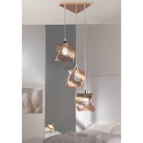 ZÁVESNÉ SVIETIDLO, 44/120 cm  - medená, Design, kov (44/120cm)