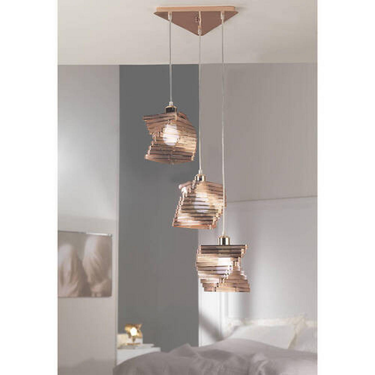ZÁVĚSNÉ SVÍTIDLO, 44/120 cm  - měděné barvy, Design, kov (44/120cm)