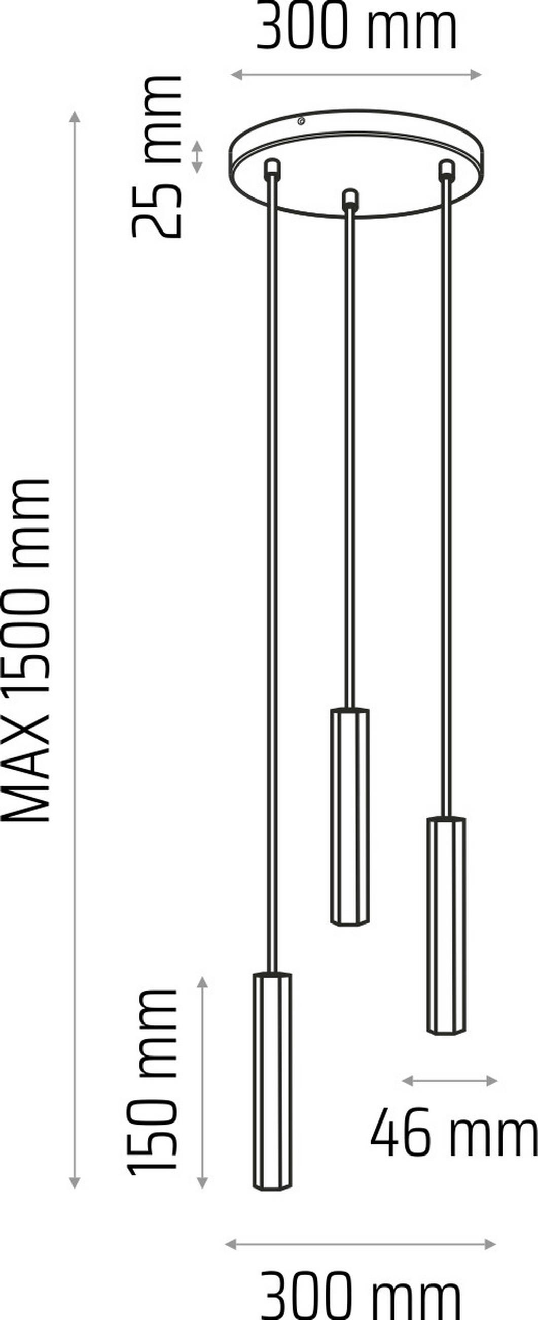 ZÁVĚSNÉ SVÍTIDLO, 30/150 cm  - bílá, Design, dřevo (30/150cm)