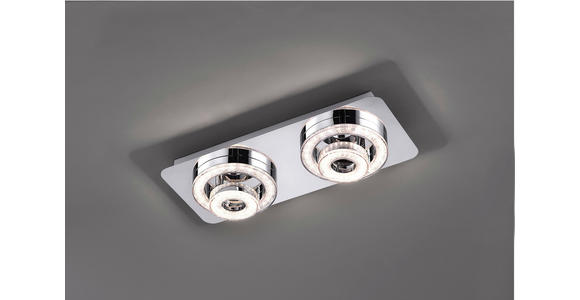 LED-DECKENLEUCHTE 40/17/13 cm - Chromfarben, Design, Metall (40/17/13cm) - Novel