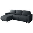 ECKSOFA Anthrazit Webstoff  - Anthrazit/Schwarz, MODERN, Kunststoff/Textil (150/240cm) - Xora