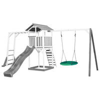 SPIELTURM 519/242/349 cm  - Blau/Weiß, KONVENTIONELL, Holz (519/242/349cm) - Ambia Garden