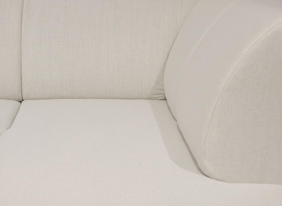 WOHNLANDSCHAFT Bouclé Creme  - Buchefarben/Creme, Design, Holz/Holzwerkstoff (310/160/145cm) - MID.YOU