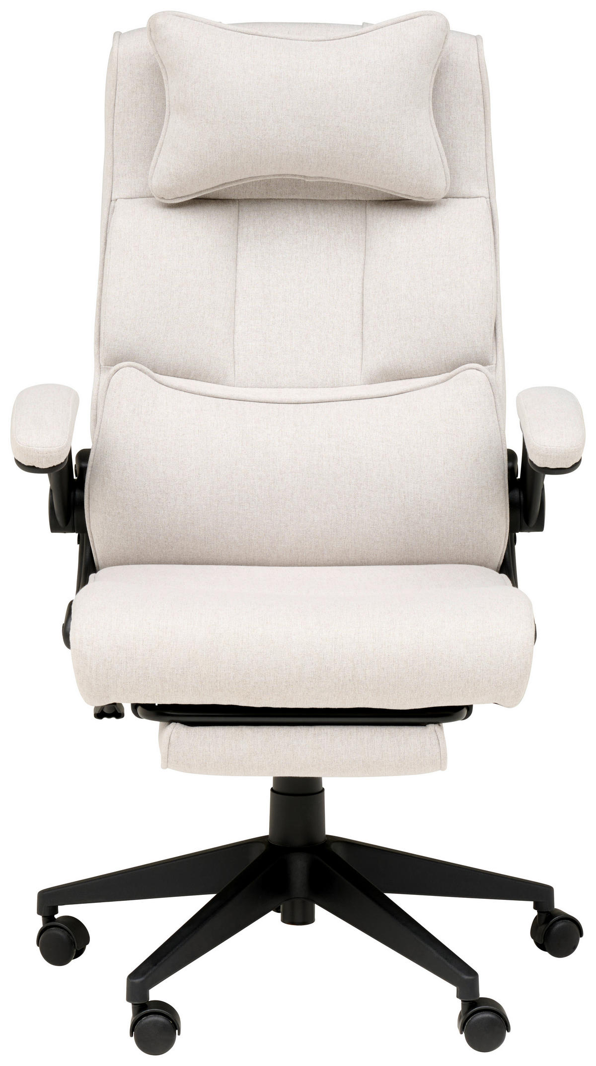 CHEFSESSEL  in Webstoff Creme  - Creme/Schwarz, MODERN, Kunststoff/Textil (62/112-122/65cm) - MID.YOU