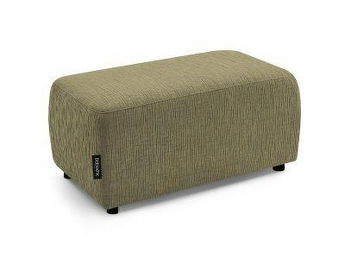 HOCKER ATILLA Struktur Grün  - Schwarz/Grün, MODERN, Kunststoff/Textil (92/44/48cm)