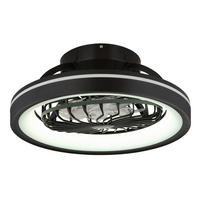 DECKENVENTILATOR  48/20 cm    - Klar/Schwarz, Konventionell, Kunststoff (48/20cm) - Globo