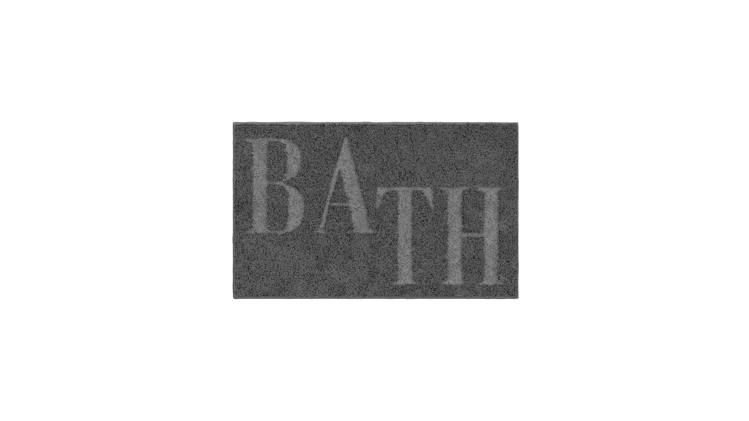 BADEMATTE 80/50/2 cm Grau  - Grau, Basics, Kunststoff/Textil (80/50/2cm) - Esposa