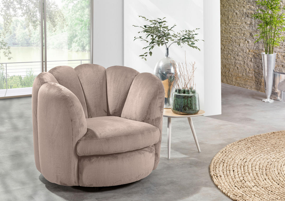 COCKTAILSESSEL - Schwarz/Braun, LIFESTYLE, Textil/Metall (97/76/90cm) - Landscape