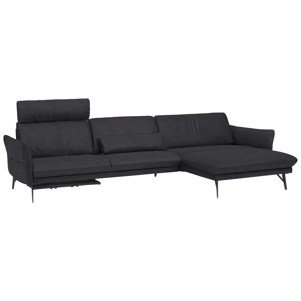 Thumbnail - Himolla Ecksofa, Anthrazit, Textil, Uni, Ottomane rechts, L-Form, 330x174 cm, Blauer Engel, Goldenes M, Emas, Typenauswa...