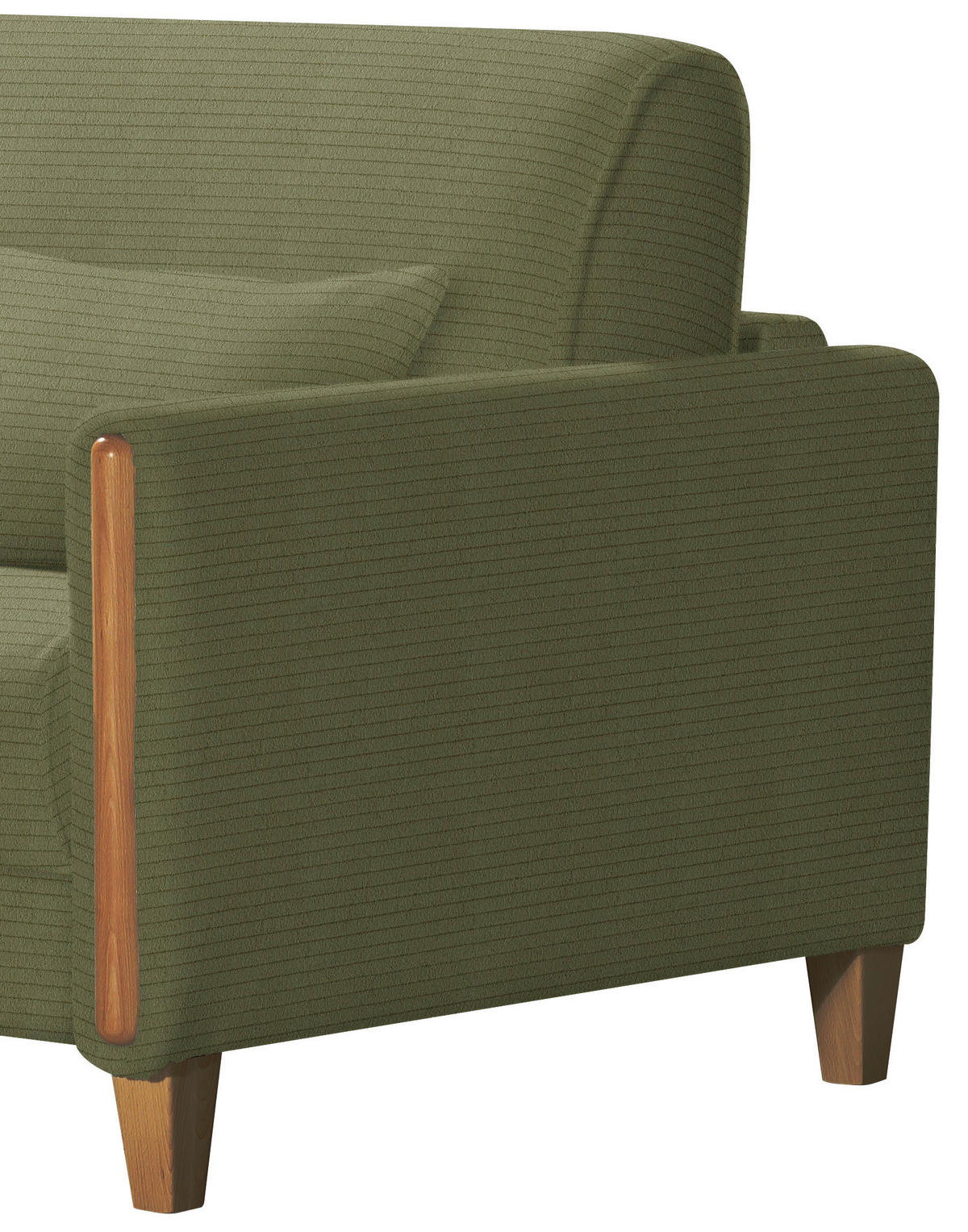 SCHLAFSOFA in Holz, Textil Buchefarben, Olivgrün  - Buchefarben/Olivgrün, Design, Holz/Textil (174/88/104cm) - Niels Andersson