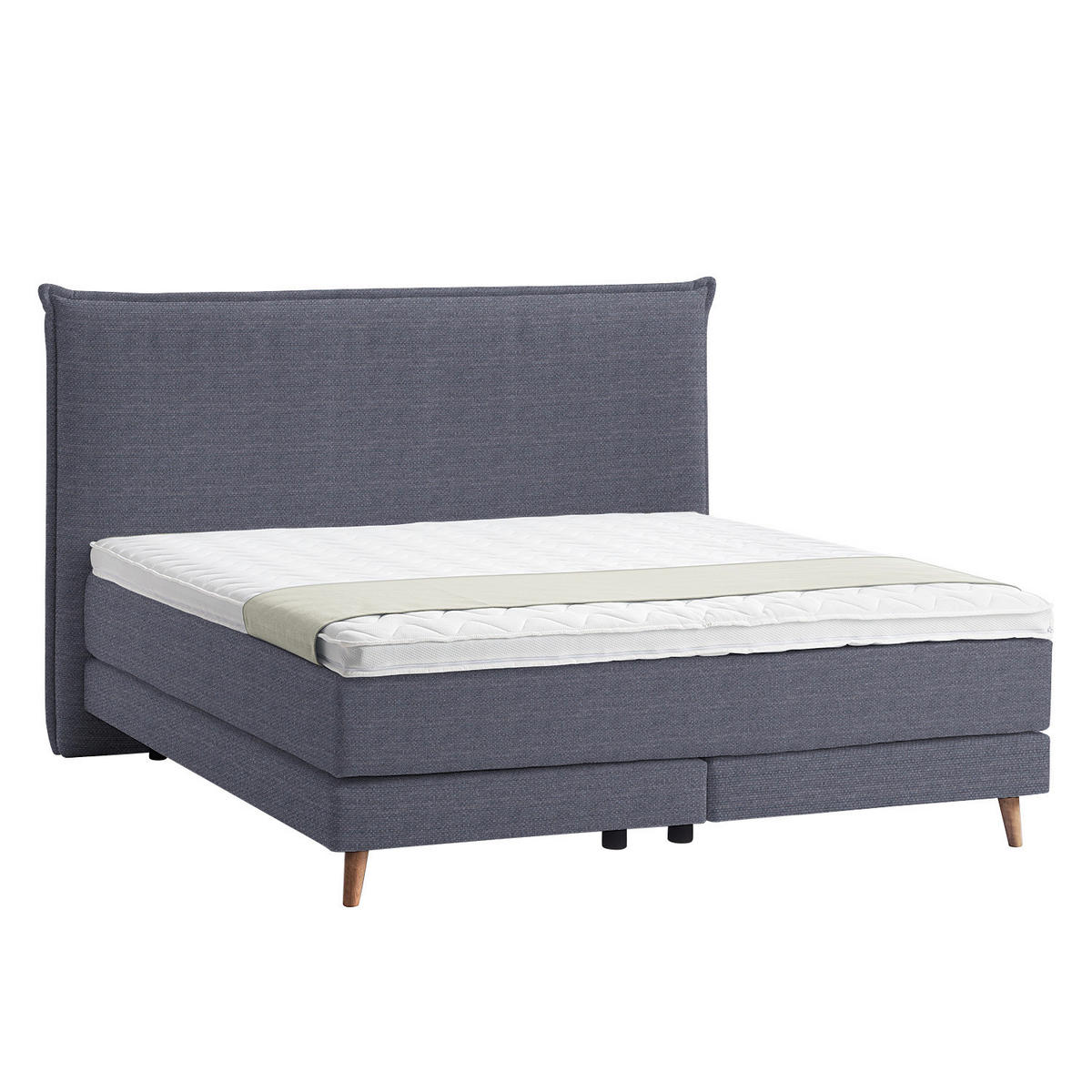 BOXSPRINGBETT 140/200 cm  in Flieder  - Eichefarben/Flieder, Design, Holzwerkstoff/Textil (140/200cm) - home24