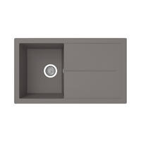 SPÜLE 17501000860500701-83  - Grau, Basics, Glas/Kunststoff (86/21,4/50cm) - Respekta
