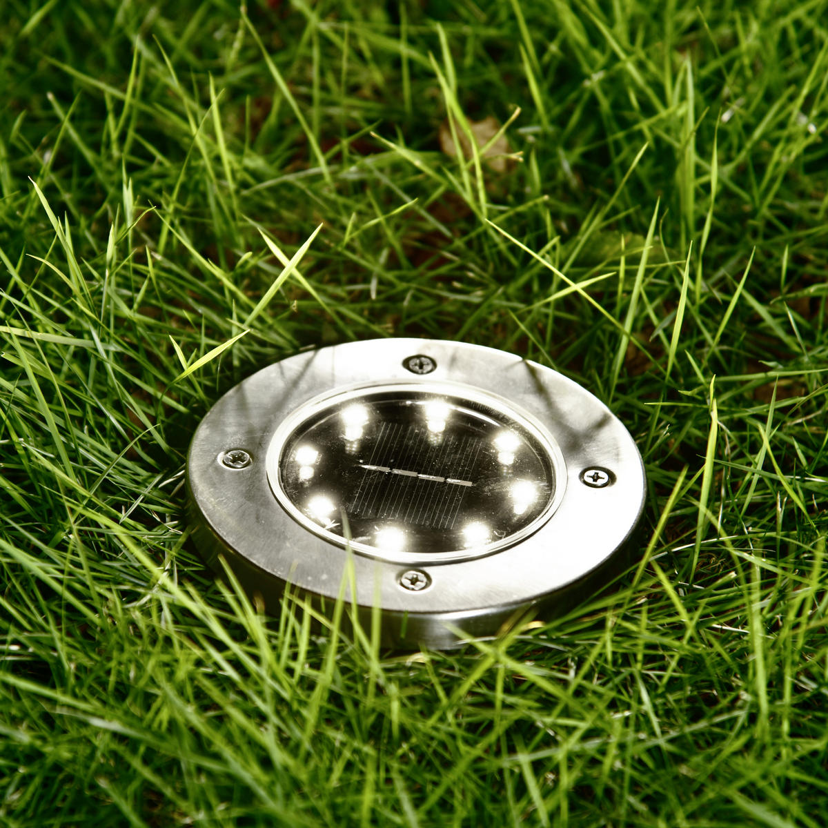 SOLARNA SVETILJKA - boja nerđajućeg čelika/crna, Lajfstajl, metal/plastika (11,8/13cm) - Ambia Garden