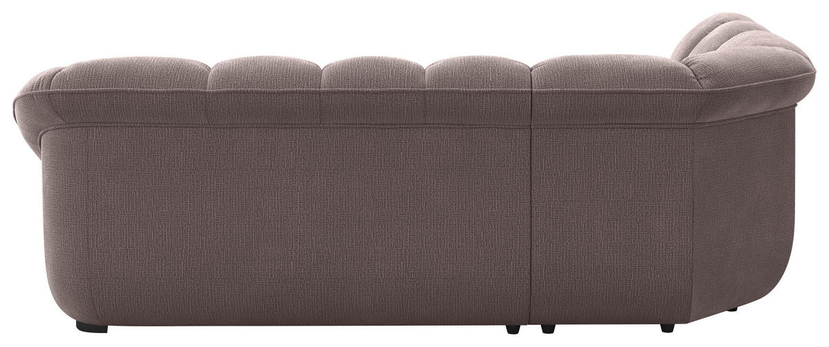 ECKSOFA Braun Chenille Bettkasten, Schlaffunktion, Rücken echt  - Schwarz/Braun, KONVENTIONELL, Kunststoff/Textil (222/260cm) - Welnova