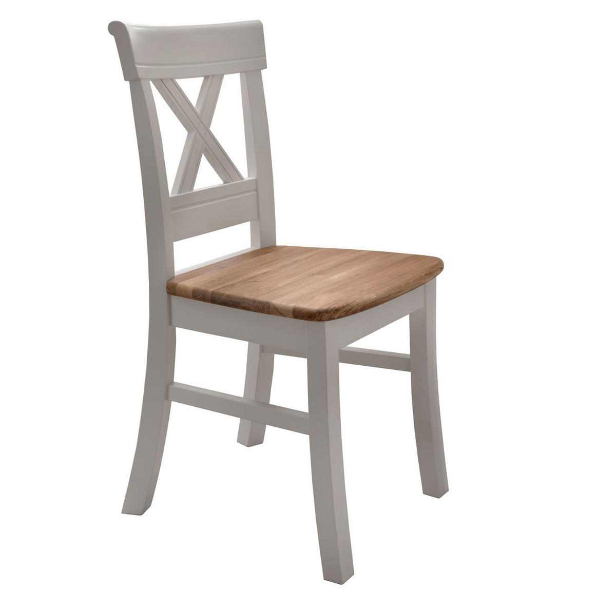 STUHL Weiß Kiefer massiv  - Weiß, Design, Holz (40/94/45cm) - Livetastic