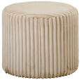 HOCKER Cord Kiefer Creme  - Creme, Design, Holz/Textil (49.5/41/49.5cm) - Xora