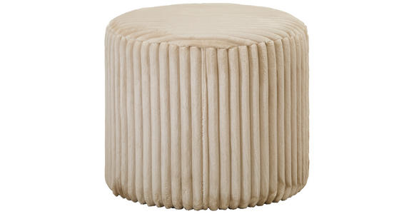 HOCKER Cord Kiefer Creme  - Creme, Design, Holz/Textil (49.5/41/49.5cm) - Xora