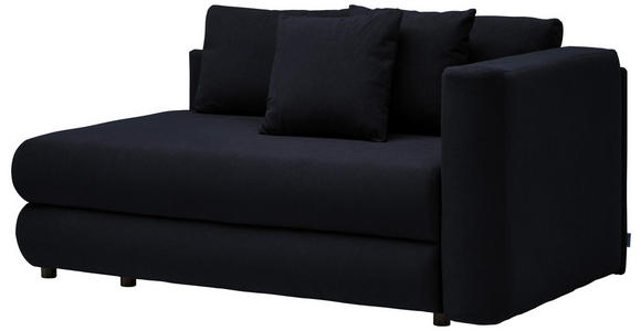 RÉCAMIERE in Flachgewebe Schwarz - Schwarz, Design, Kunststoff/Textil (171/71-88/93cm) - Cantus