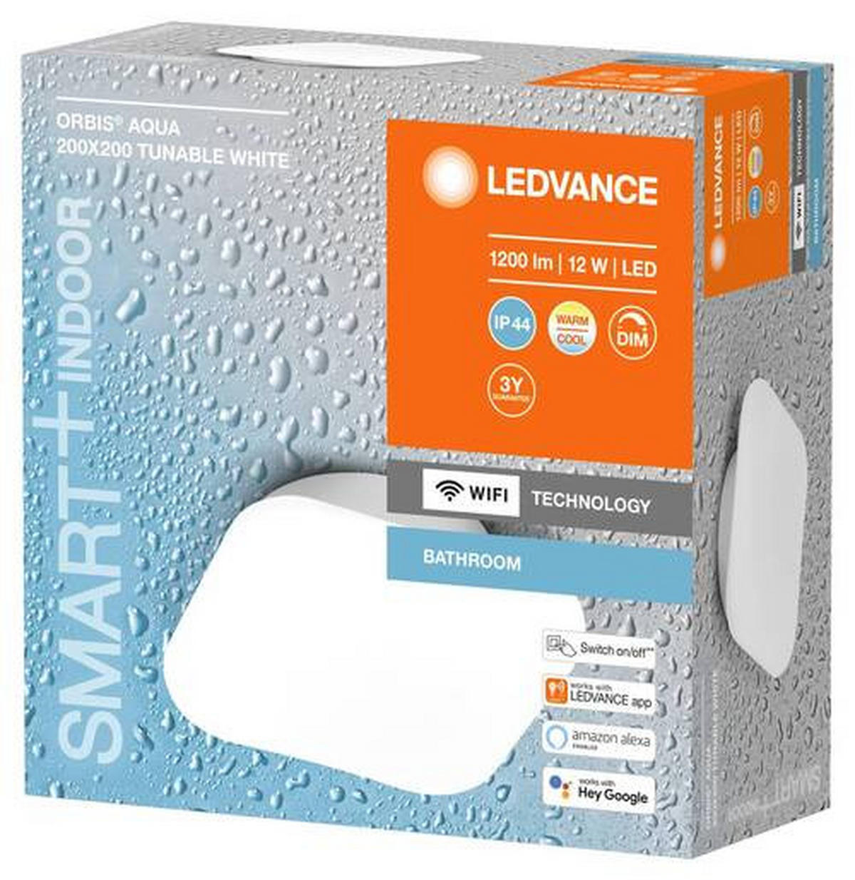 BADEZIMMER-WANDLEUCHTE Smart+ WiFi Orbis Aqua 20/20/9,4 cm   - Weiß, Design, Metall (20/20/9,4cm) - Ledvance