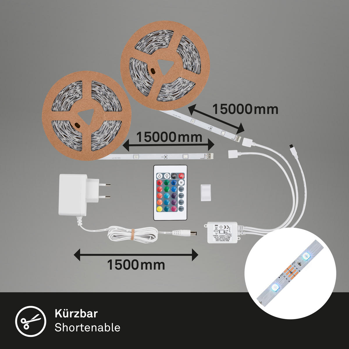 LED-STRIP 300 cm   - Weiß, Design, Kunststoff (300cm)