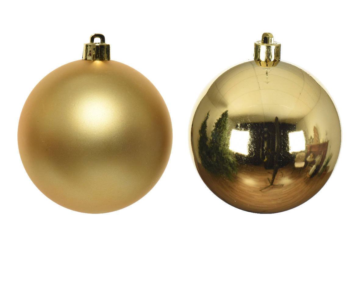 CHRISTBAUMKUGEL-SET 6 cm 10-teilig  - Goldfarben, KONVENTIONELL, Glas (6cm)