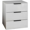 NACHTTISCH 45,8/52,9/40 cm  in Weiss  - Weiss/Schwarz, Modern, Glas/Holzwerkstoff (45,8/52,9/40cm) - Livetastic