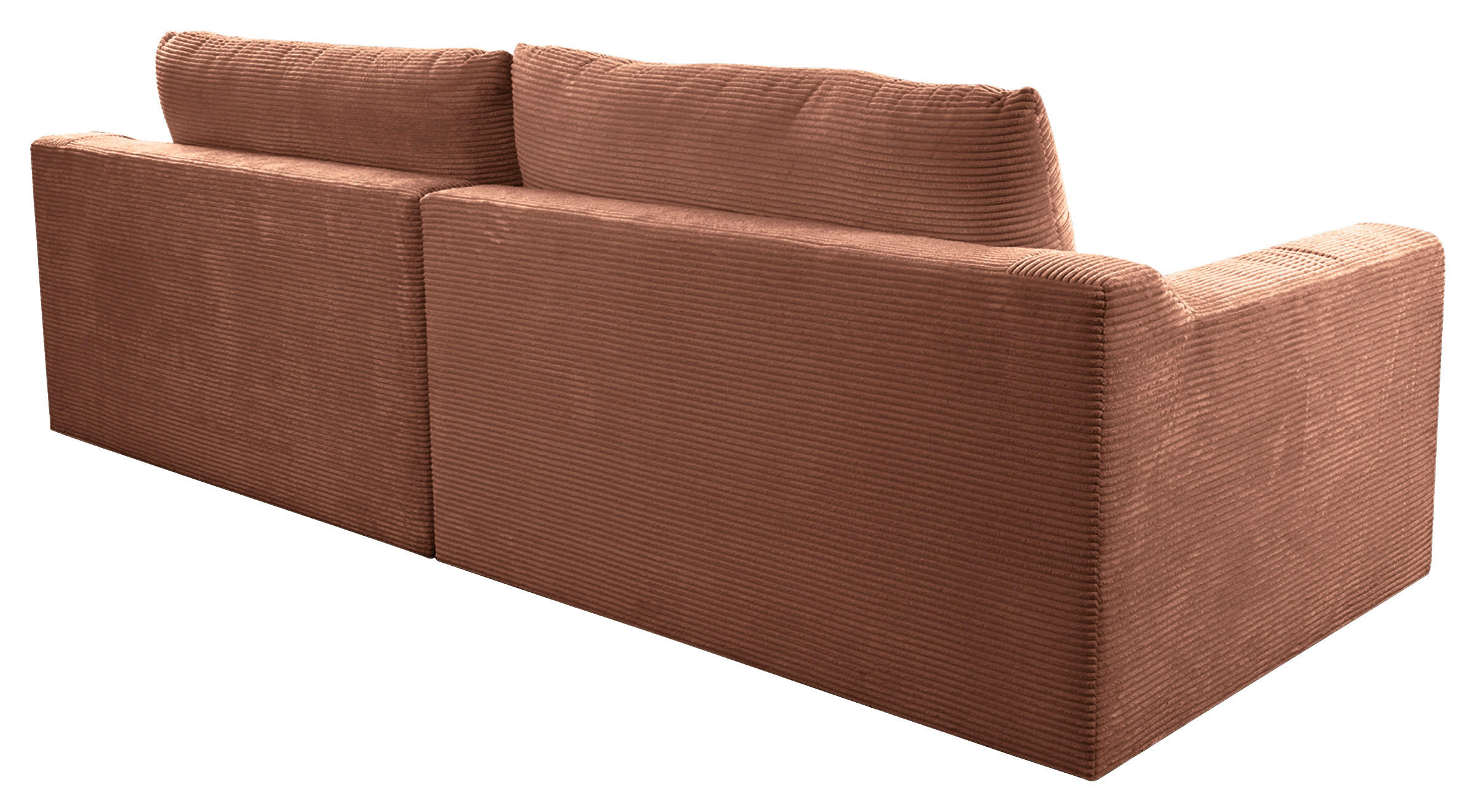 BIGSOFA in Cord Kupferfarben  - Schwarz/Kupferfarben, Design, Kunststoff/Textil (276/90/109cm) - Sit & More