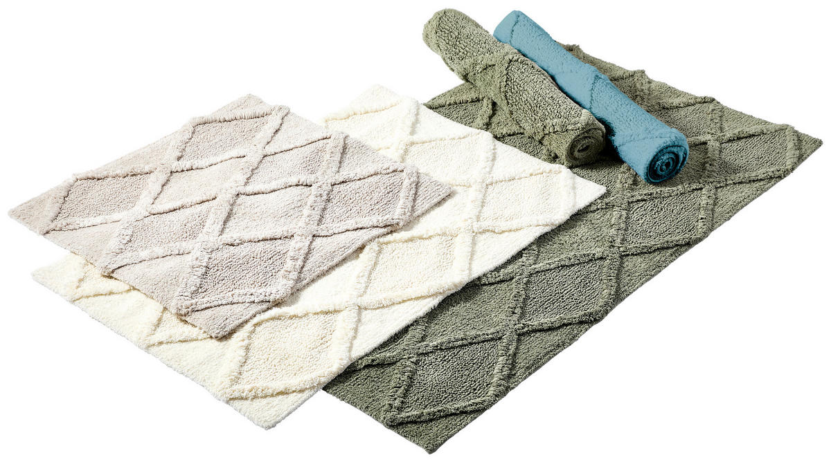 BADEMATTE Silberfarben 60/60 cm  - Silberfarben, Textil (60/60cm) - Esposa