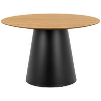 JÍDELNÍ STŮL, dub, černá, barvy dubu, vícebarevná, 120/120/75 cm - černá/barvy dubu, Design, kov/dřevo (120/120/75cm) - MID.YOU