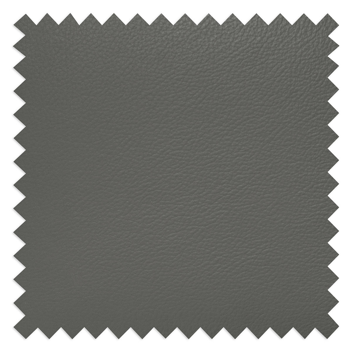 RELAXLIEGE in Echtleder Anthrazit  - Anthrazit/Silberfarben, Design, Leder/Metall (65/95/171cm) - Celina Home