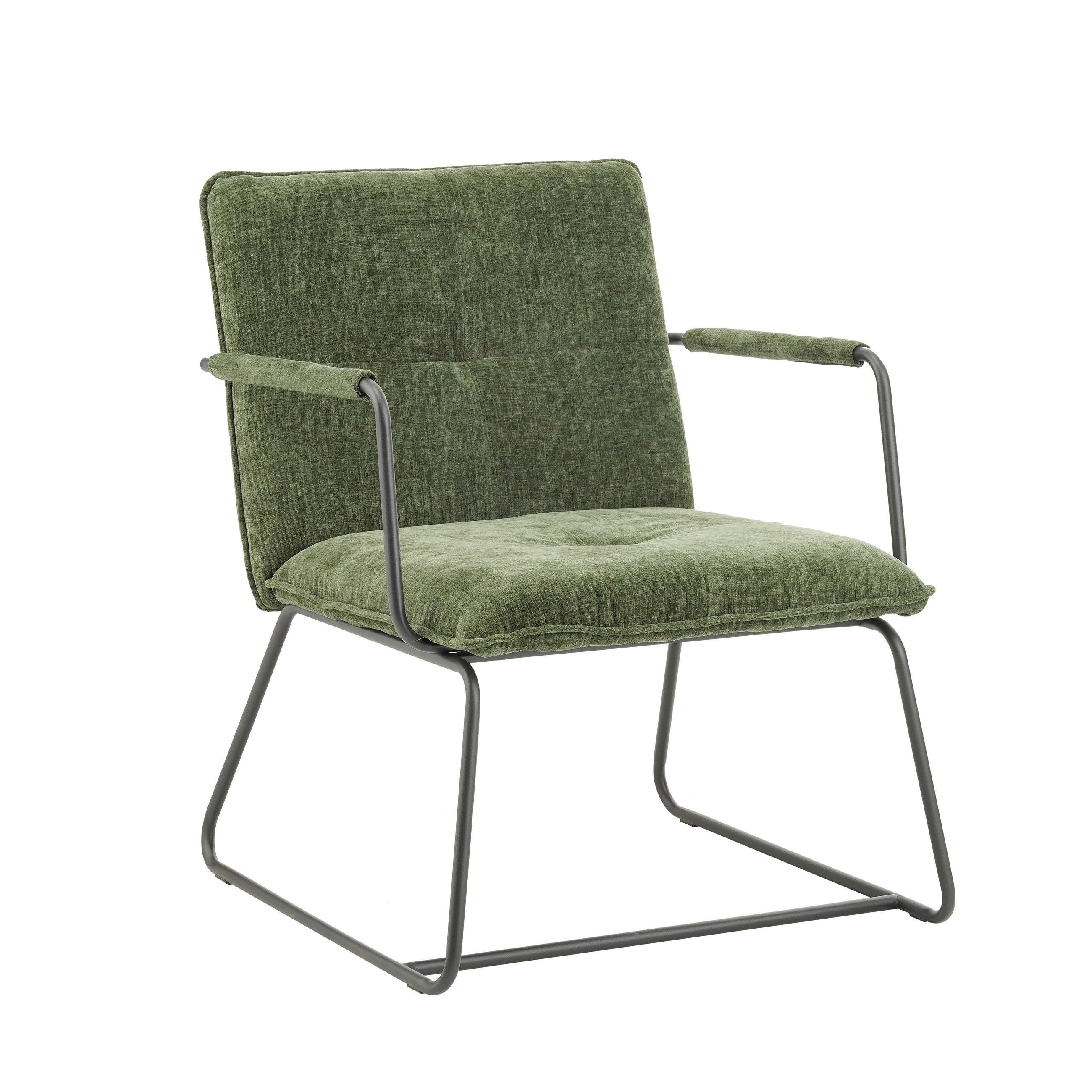 MID.YOU KŘESLO, textil, tmavě zelená