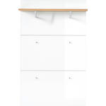 GARDEROBENPANEEL  in 89/144/30 cm  - Eichefarben/Weiß, KONVENTIONELL, Glas/Holzwerkstoff (89/144/30cm) - Xora