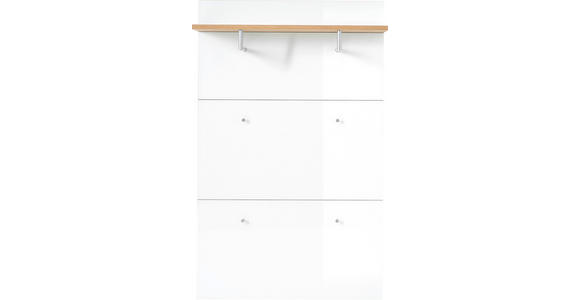 GARDEROBENPANEEL  in 89/144/30 cm  - Eichefarben/Weiß, KONVENTIONELL, Glas/Holzwerkstoff (89/144/30cm) - Xora