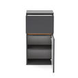 UNTERSCHRANK 40/79/35 cm - Graphitfarben/Grau, Natur, Holzwerkstoff (40/79/35cm) - Xora