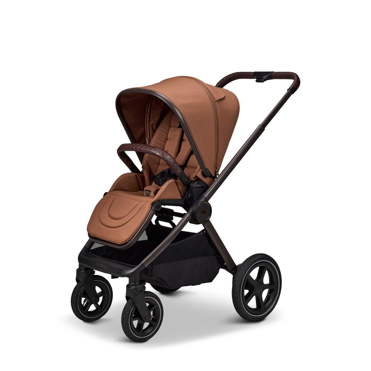 KINDERWAGENSET  GIO FOLD SET AIR  cognac  - Cognac/Braun, Basics, Textil/Metall (120/58/92cm) - Moon Edition