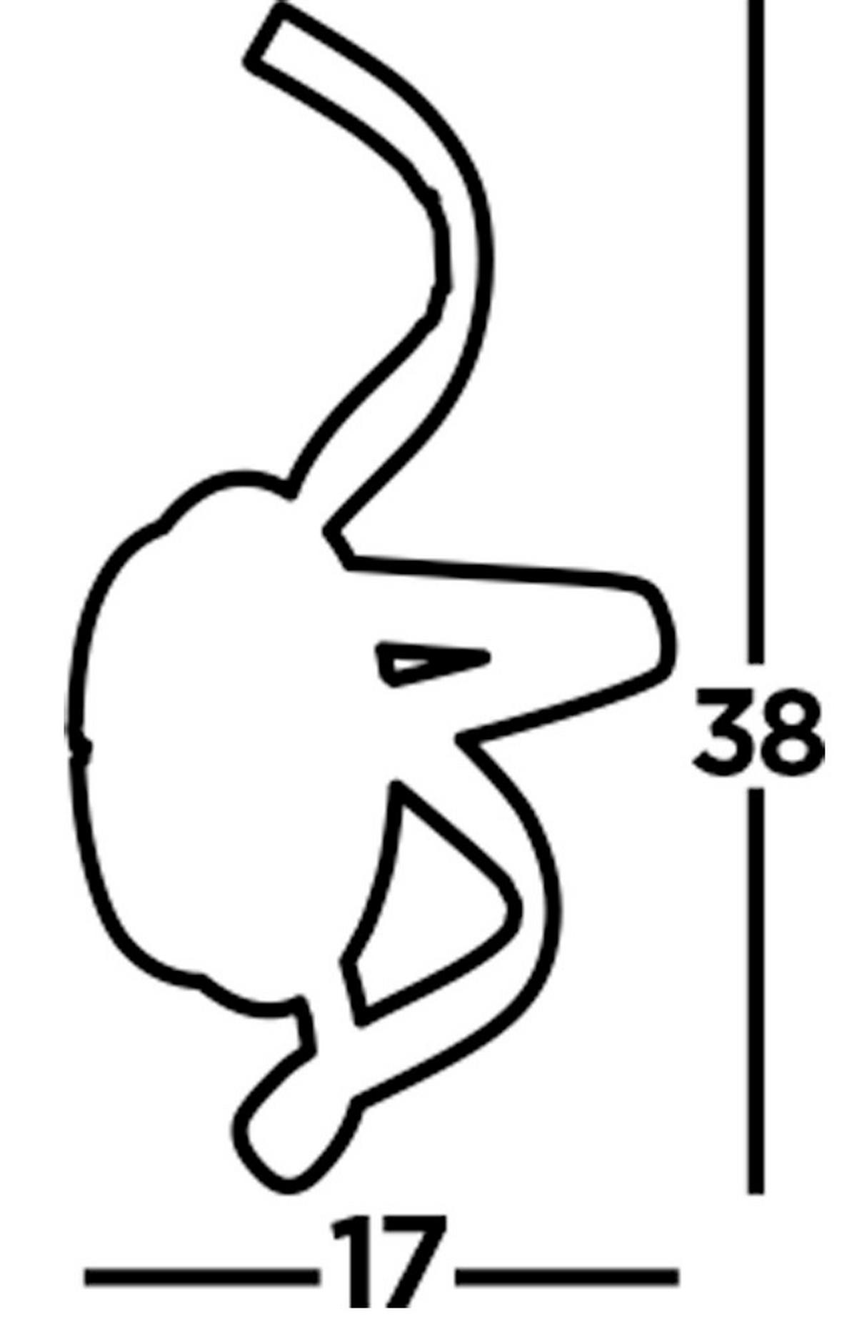 STENSKA SVETILKA  Twirls /712 lm/4000 K// - Basics, kovina/steklo (17/38cm)