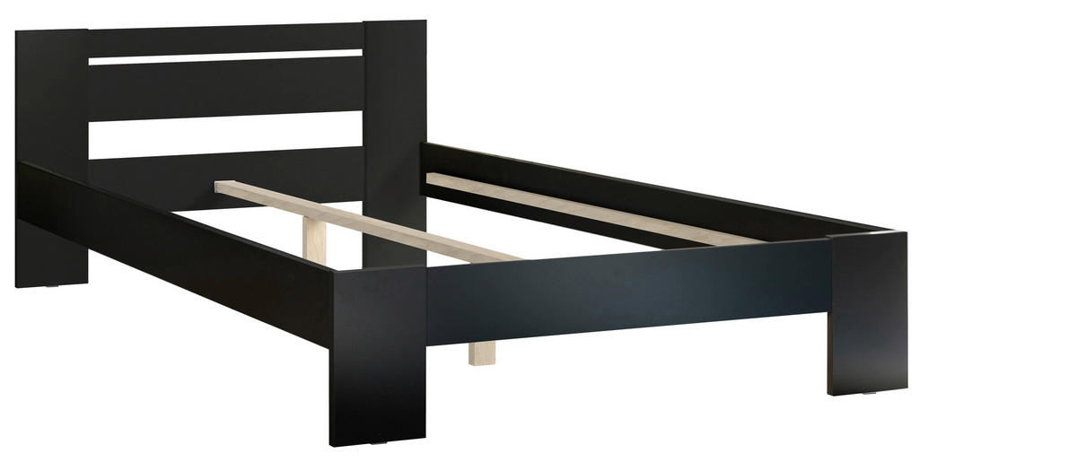 BETT 120/200 cm  in Schwarz  - Schwarz, KONVENTIONELL (120/200cm) - Boxxx
