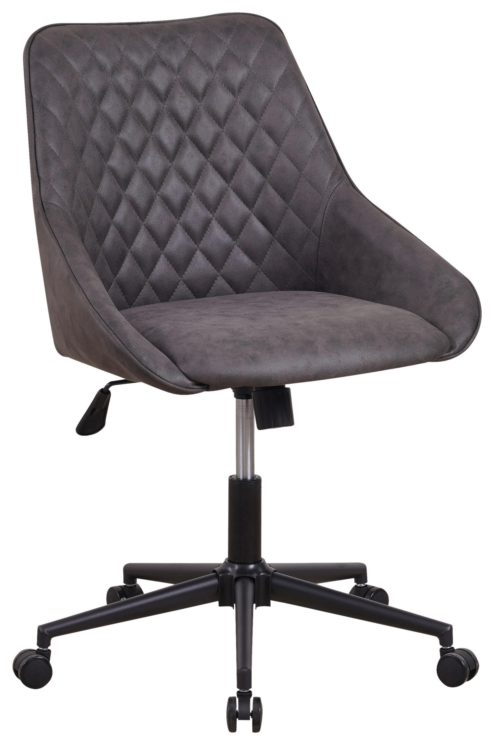 DREHSTUHL  in Mikrofaser Anthrazit  - Anthrazit/Schwarz, KONVENTIONELL, Textil/Metall (60/84/64,5cm) - MID.YOU