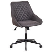 DREHSTUHL  in Mikrofaser Anthrazit  - Anthrazit/Schwarz, KONVENTIONELL, Textil/Metall (60/84/64,5cm) - MID.YOU