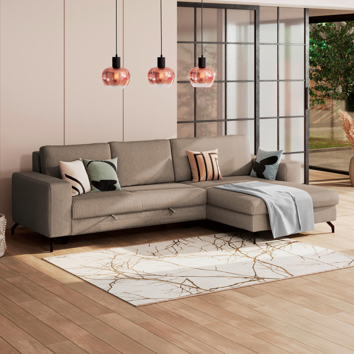 ECKSOFA Beige  - Beige, Trend, Textil (290/178cm) - P & B