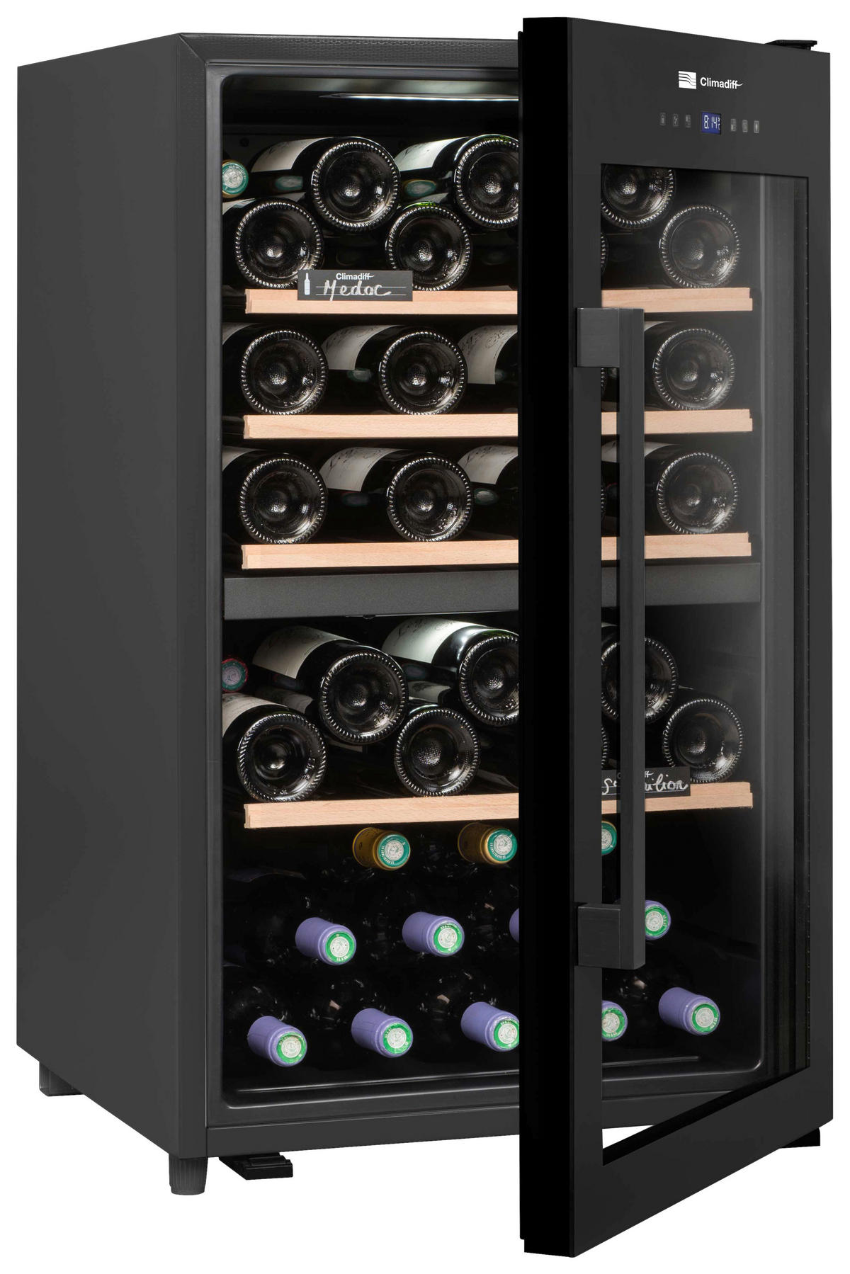 WEINKÜHLSCHRANK CLD55B1  - Schwarz, Basics, Glas/Metall (85,5/50/54cm)