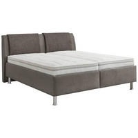 POLSTERBETT Matratze, gepolstertes Kopfteil, Lattenrost Anthrazit, Hellgrau 180/200 cm  - Anthrazit/Hellgrau, KONVENTIONELL, Holz/Holzwerkstoff (180/200cm) - Beldomo - Sleep
