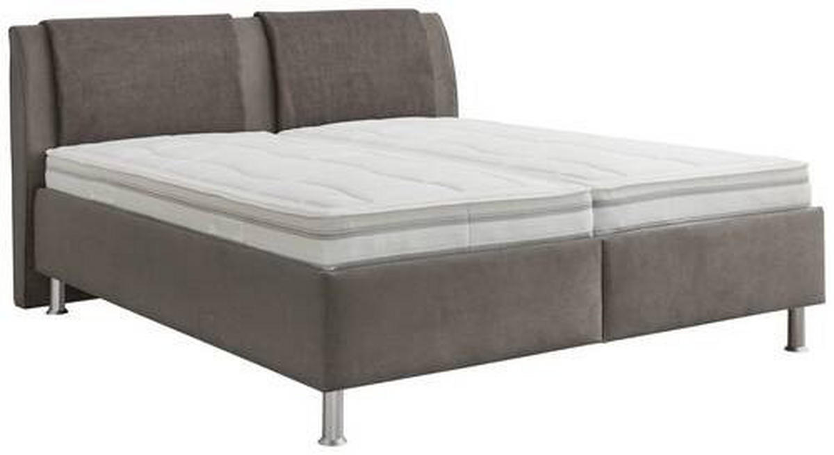 POLSTERBETT Matratze, gepolstertes Kopfteil, Lattenrost Anthrazit, Hellgrau 180/200 cm  - Anthrazit/Hellgrau, KONVENTIONELL, Holz/Holzwerkstoff (180/200cm) - Beldomo - Sleep