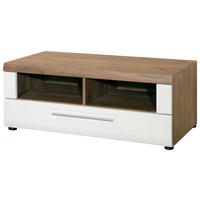 TV-ELEMENT barve hrasta, bela  - barve kroma/črna, Design, umetna masa/leseni material (110/41/49,5cm) - Xora