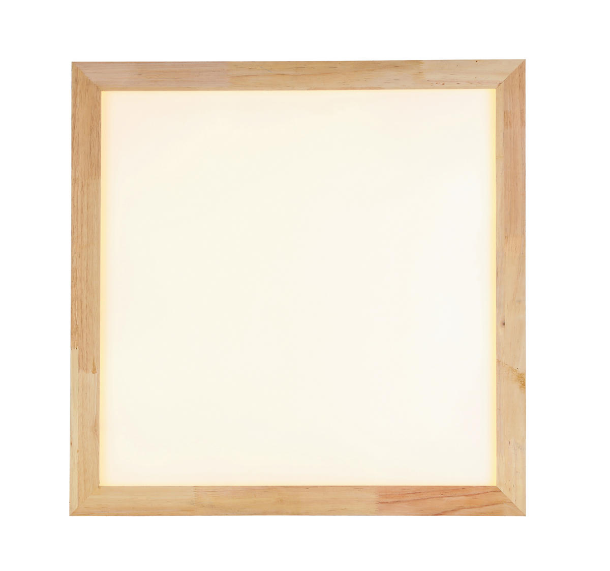 LED-DECKENLEUCHTE Hina 45/45/4,5 cm   - Schwarz/Naturfarben, Basics, Holz/Kunststoff (45/45/4,5cm) - Novel