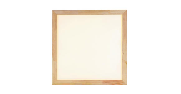 LED-DECKENLEUCHTE 45/45/4,5 cm - Schwarz/Naturfarben, Basics, Holz/Kunststoff (45/45/4,5cm) - Novel