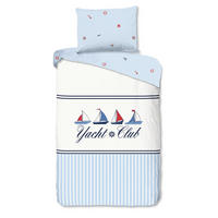 WENDEBETTWÄSCHE Good Morning Renforcé 140/200 cm  - Blau/Weiß, Basics, Textil (140/200cm)