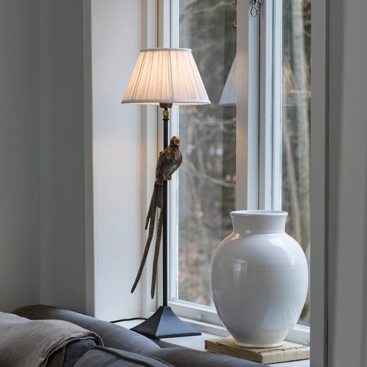 LAMPSKÄRM PR Home STELLA 25/14 cm   - cremefärgad, Klassisk, naturmaterial (25/14cm)