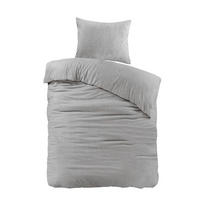 BETTWÄSCHE Flanell 155/220 cm  - Hellgrau, Basics, Textil (155/220cm)
