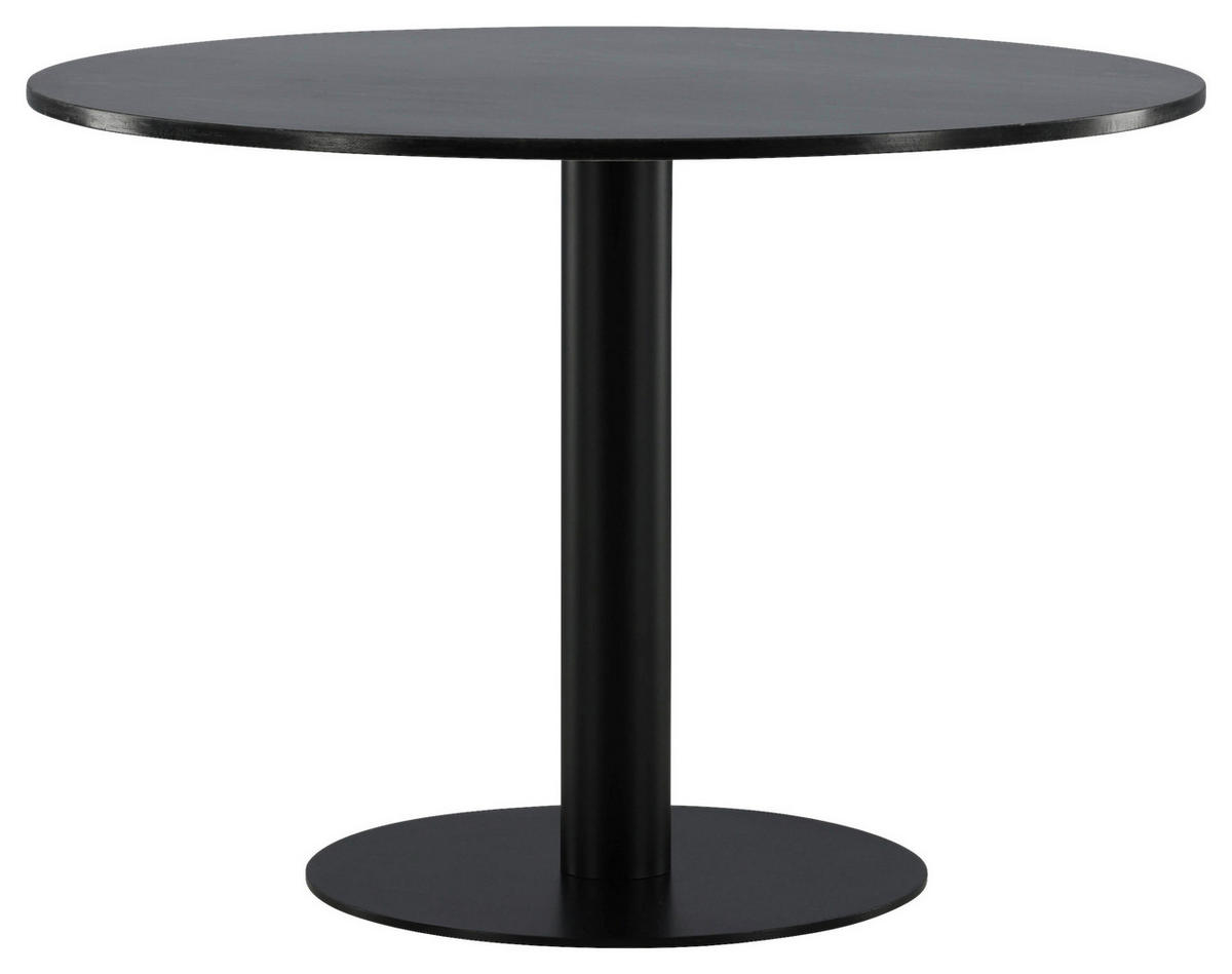 ESSTISCH in Metall, Stein 106/106/75 cm  - Dunkelgrau/Schwarz, Design, Stein/Metall (106/106/75cm) - Livetastic